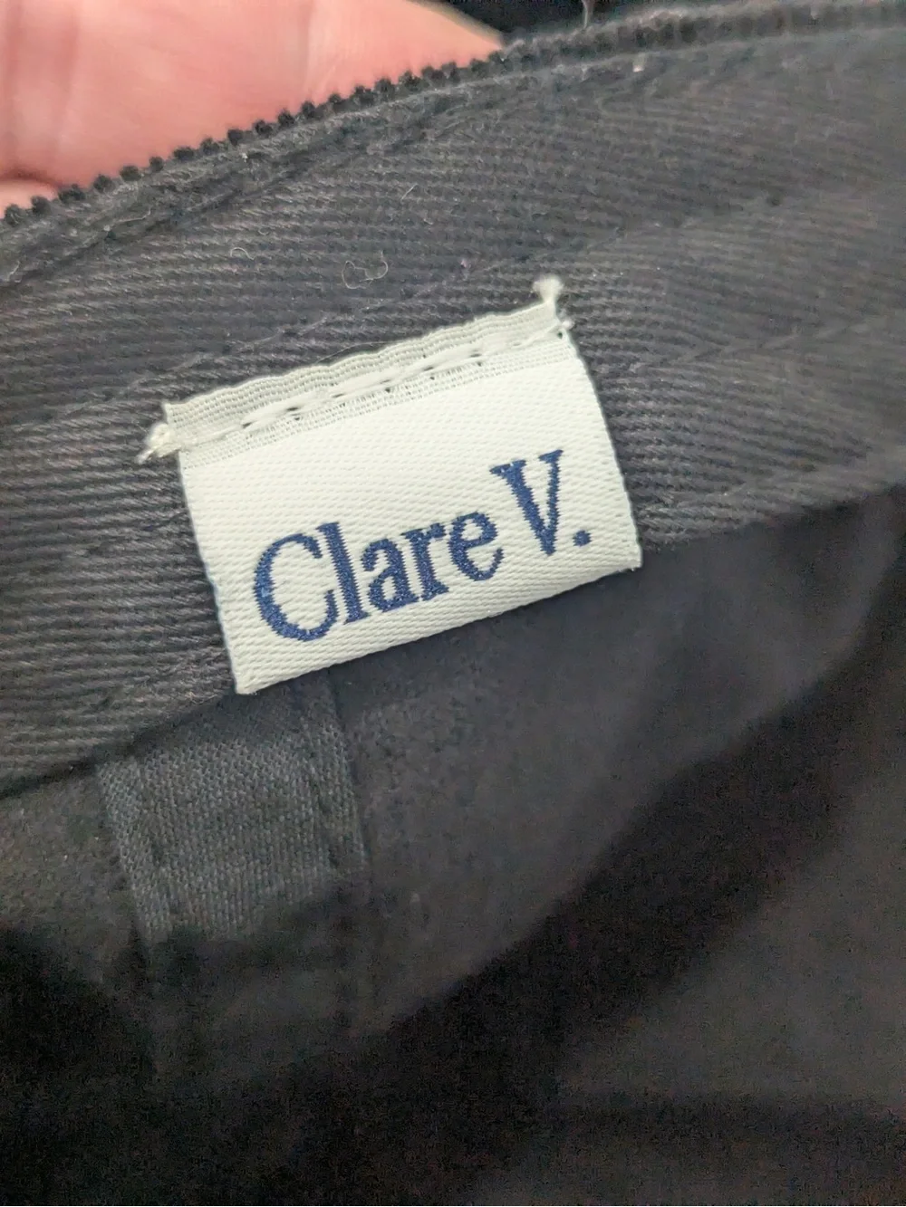 Clare V OUI Baseball Hat in Black Corduroy